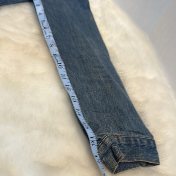 🎉hostpick😁Baby phat denim, md blue logo stitch above front pocket & on back M - Picture 7 of 14